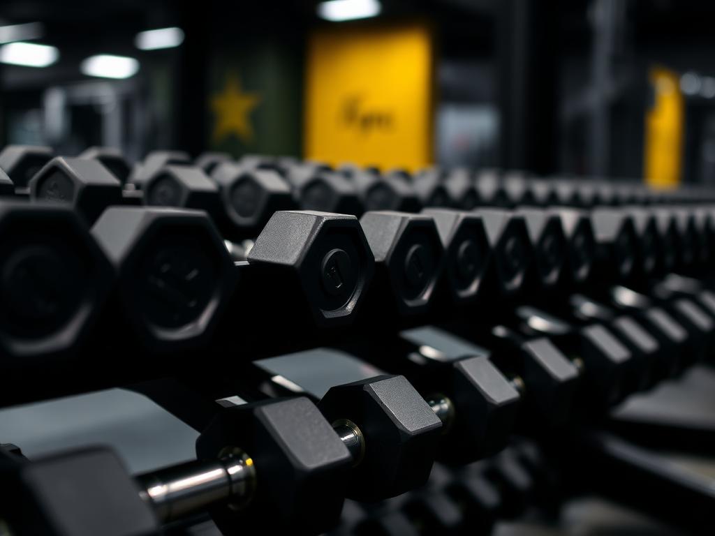 Rack de halteres e pesos livres da BlackFit